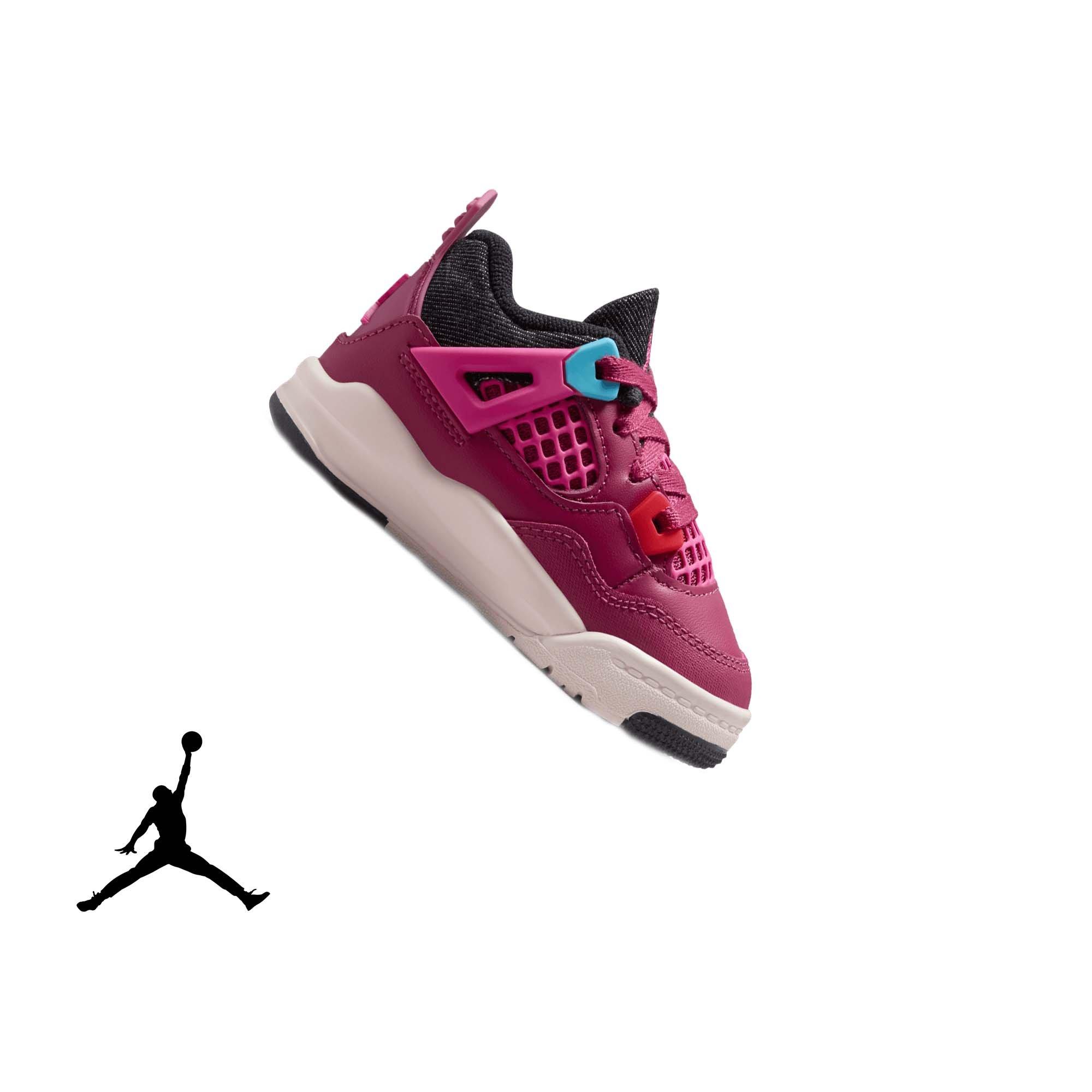 Jordan 4 Retro "She's A Star" Toddler Girls' Shoe - SWEET BEET/DESERT PINK/OFF NOIR/CHALK